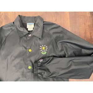 VTG Champion Jacket‎ Womens Snap Button 90s Windbreaker Flower XS Cottage Core